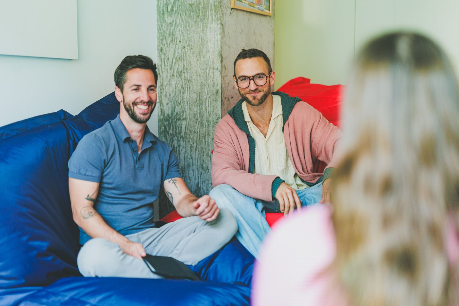 Louis-Philippe Dea en rencontre avec un client, dans les Laurentides